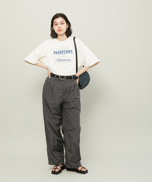 ROPE' PICNIC（ロペピクニック）の「ナイロンコクーンパンツ/セットアップ対応（その他パンツ・レディース・オフホワイト/チャコールグレー・36/38）」の3枚目の写真