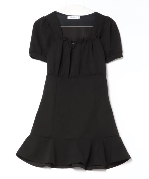 Mayree（メイリー）の「【Mayree】パフスリーブプリーツフリルワンピース（ワンピース・レディース・ピンク/ホワイト/ブラック・SMALL/MEDIUM/LARGE/X-LARGE）」の4枚目の写真