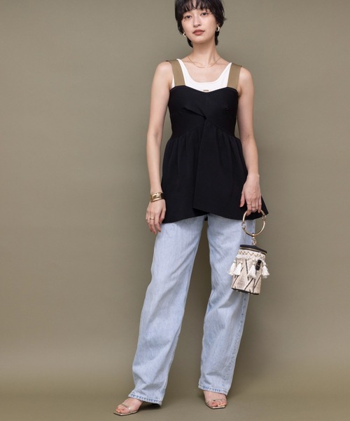 Eimee Law（エイミーロウ）の「カシュクールペプラムビスチェ（ベスト・レディース・アイボリー/ブラック/ダークベージュ・38）」の19枚目の写真