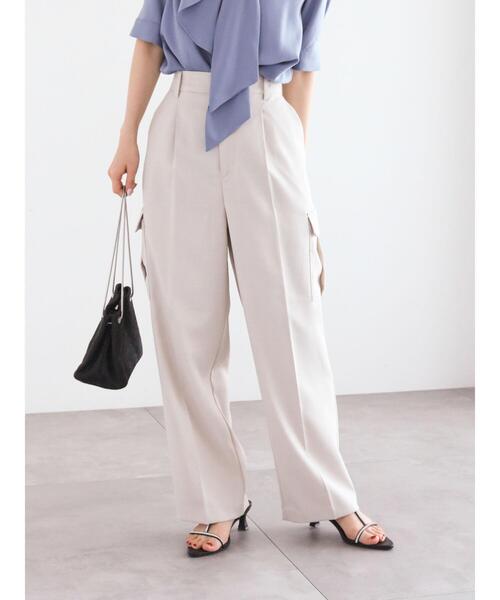 Te chichi（テチチ）の「カーゴスラックスパンツ（カーゴパンツ・レディース・カーキ/ベージュ/ネイビー・F）」の2枚目の写真