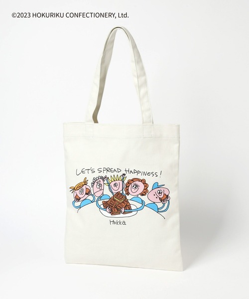 LEPSIM（レプシィム）の「【hokka／ホッカ】プリントトートバッグ　120604（トートバッグ・レディース・オフホワイト/ブルー/グレー・ONE SIZE）」の2枚目の写真