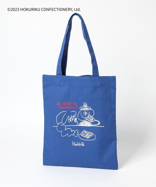 LEPSIM（レプシィム）の「【hokka／ホッカ】プリントトートバッグ　120604（トートバッグ・レディース・オフホワイト/ブルー/グレー・ONE SIZE）」の3枚目の写真