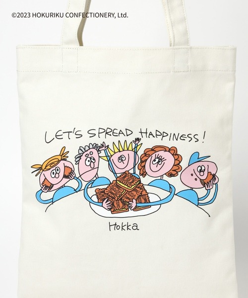 LEPSIM（レプシィム）の「【hokka／ホッカ】プリントトートバッグ　120604（トートバッグ・レディース・オフホワイト/ブルー/グレー・ONE SIZE）」の4枚目の写真