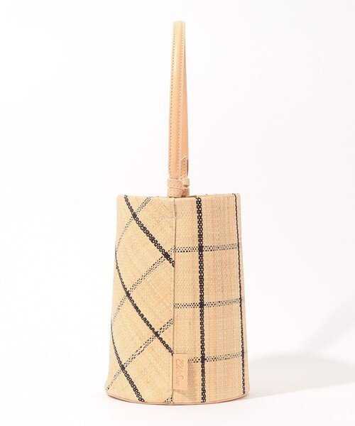 TOMORROWLAND （トゥモローランド）の「ELE SAC PAPILO CHECK バケットバッグ（かごバッグ・レディース・ブラック系その他/ホワイト系その他・FREE）」の4枚目の写真