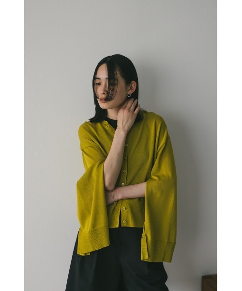 STYLEMIXER（スタイルミキサー）の「ドライニットシアーカーディガン（カーディガン/ボレロ・レディース・ブラック/イエロー/ベージュ・FREE）」の7枚目の写真