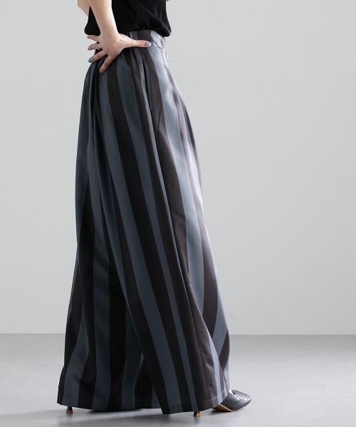 Soiunique（スワユニーク）の「配色ストライプワイドパンツ ［Soiunique］（その他パンツ・レディース・モカ/チャコール・M/L/LL）」の17枚目の写真