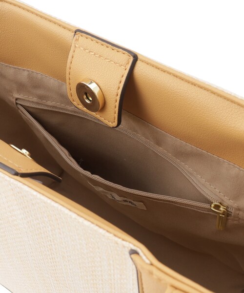 SHOO・LA・RUE（シューラルー）の「◆【2WAY】雑材風素材コンビトート（トートバッグ・レディース・ブラック/アイボリー/イエロー・00）」の17枚目の写真