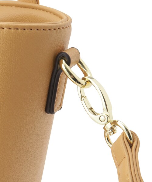 SHOO・LA・RUE（シューラルー）の「◆【2WAY】雑材風素材コンビトート（トートバッグ・レディース・ブラック/アイボリー/イエロー・00）」の7枚目の写真