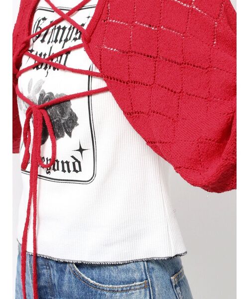 jouetie（ジュエティ）の「2wayレースアップクロップドニット（ニット