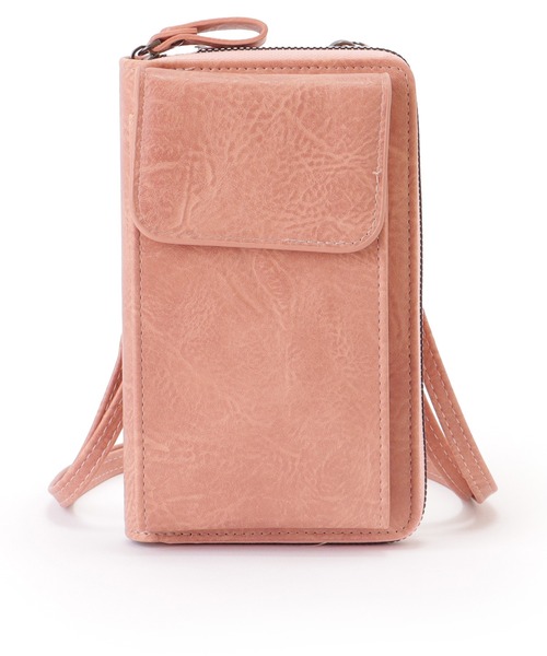 Lace Ladies(レースレディース)の「ショルダー付き 2WAY スマホ ウォレット バッグ(ショルダーバッグ・レディース・ピンク/ブラウン/ブラック/ブルー/グレー・FREE)」の5枚目の写真