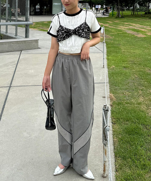 CIAOPANIC(チャオパニック)の「【ユニセックス】ウェーブ切替テックパンツ(その他パンツ・レディース・グレー/ブラック/オリーブ・MEDIUM/LARGE)」の19枚目の写真