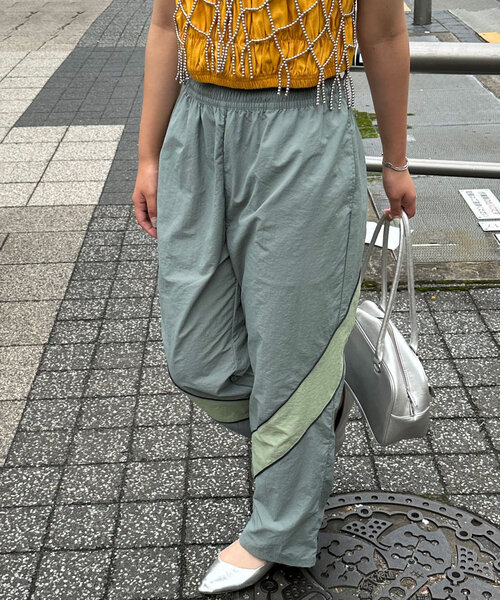 CIAOPANIC(チャオパニック)の「【ユニセックス】ウェーブ切替テックパンツ(その他パンツ・レディース・グレー/ブラック/オリーブ・MEDIUM/LARGE)」の8枚目の写真