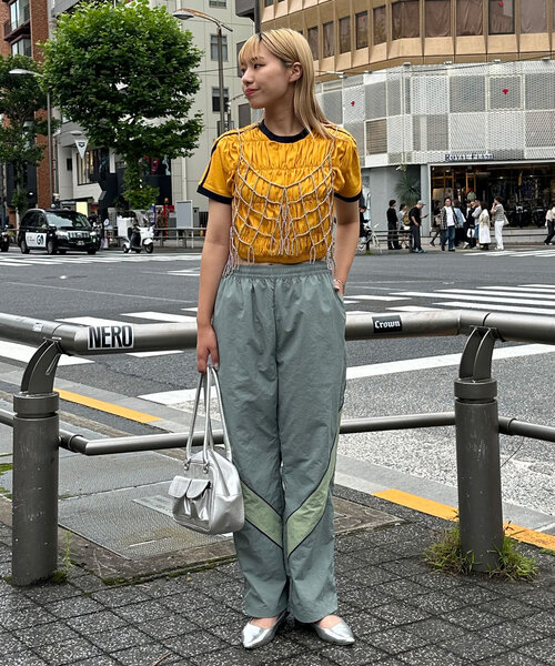 CIAOPANIC(チャオパニック)の「【ユニセックス】ウェーブ切替テックパンツ(その他パンツ・レディース・グレー/ブラック/オリーブ・MEDIUM/LARGE)」の4枚目の写真