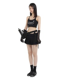 Moromoro2（モロモロ）の「サイドリボンプリーツミニスカート QZ0226【Moromoro2】（スカート）」