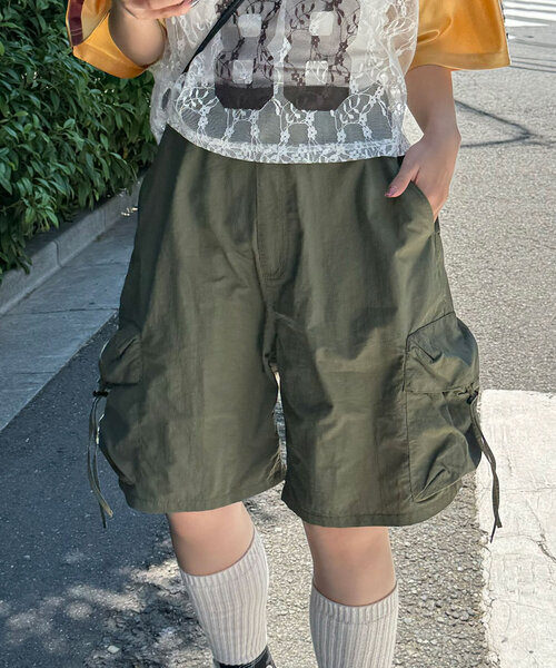 CIAOPANIC(チャオパニック)の「【ユニセックス】パフショーツ(その他パンツ・レディース・カーキ/ブラック/グレー・LARGE/MEDIUM)」の3枚目の写真