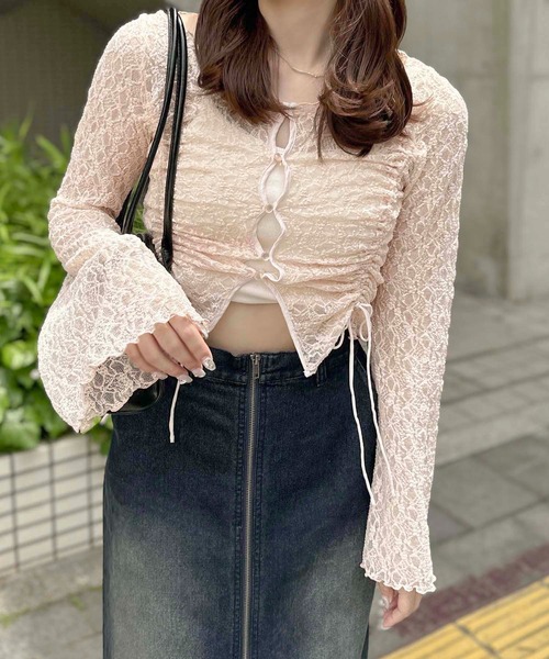 FRAMeWORK COTTONクレープドロストカーディガン FRAMeWORK COTTONクレープドロストカーディガン