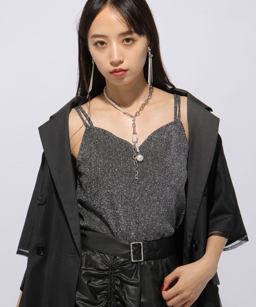 HARE（ハレ）の「カップツキラメキャミソール(HARE)（その他アンダーウェア/インナー・レディース・ブラック/ブラウン/グリーン/パープル・FREE）」の20枚目の写真