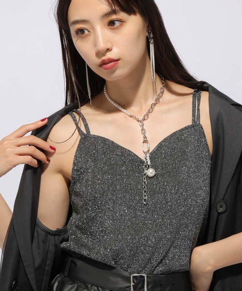 HARE（ハレ）の「カップツキラメキャミソール(HARE)（その他アンダーウェア/インナー・レディース・ブラック/ブラウン/グリーン/パープル・FREE）」の21枚目の写真