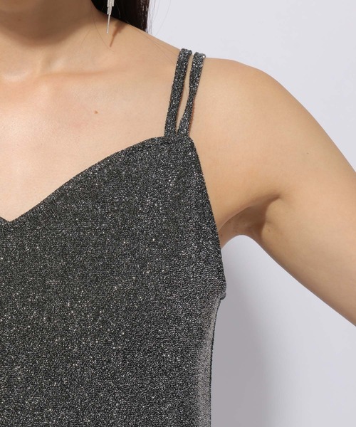 HARE（ハレ）の「カップツキラメキャミソール(HARE)（その他アンダーウェア/インナー・レディース・ブラック/ブラウン/グリーン/パープル・FREE）」の6枚目の写真