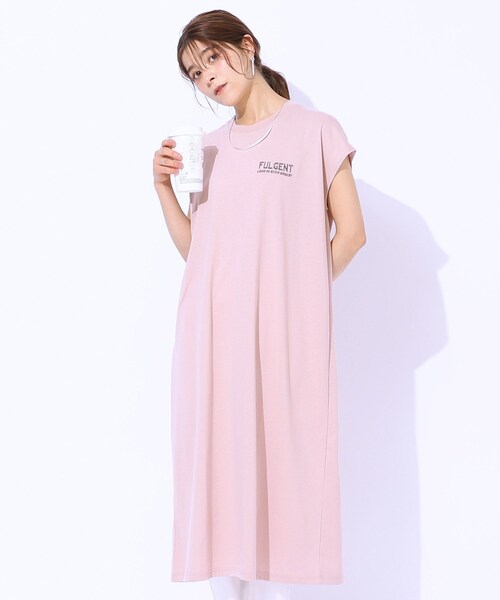 Cutie Blonde(キューティーブロンド)の「◆【洗える】後ろ姿もサマになる バックプリントロングワンピース(ワンピース・レディース・ブラック/チャコールグレー/ベビーピンク・02/03/04)」の1枚目の写真