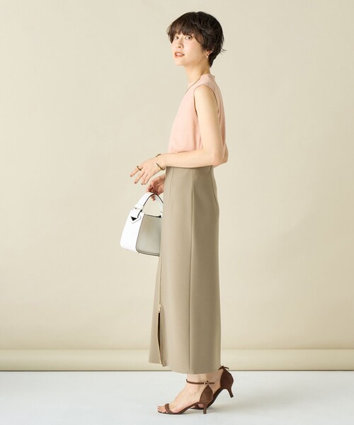 NOLLEY’S Sophi（ノーリーズソフィ）の「《手洗い可能》《アンサンブル対応》ウール混ラメノースリーブプルオーバーニット（ニット/セーター・レディース・キャメル/グレー/サックスブルー/サーモンピンク・36/38）」の5枚目の写真