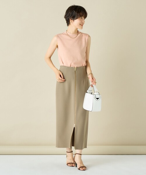 NOLLEY’S Sophi（ノーリーズソフィ）の「《手洗い可能》《アンサンブル対応》ウール混ラメノースリーブプルオーバーニット（ニット/セーター・レディース・キャメル/グレー/サックスブルー/サーモンピンク・36/38）」の6枚目の写真