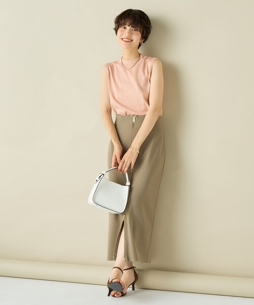 NOLLEY’S Sophi（ノーリーズソフィ）の「《手洗い可能》《アンサンブル対応》ウール混ラメノースリーブプルオーバーニット（ニット/セーター・レディース・キャメル/グレー/サックスブルー/サーモンピンク・36/38）」の9枚目の写真