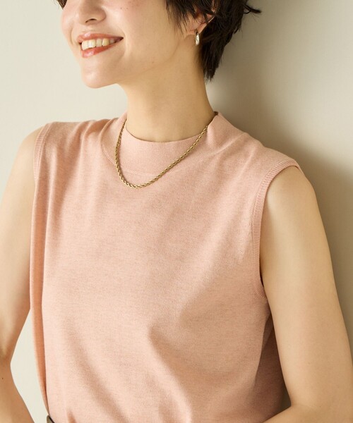 NOLLEY’S Sophi（ノーリーズソフィ）の「《手洗い可能》《アンサンブル対応》ウール混ラメノースリーブプルオーバーニット（ニット/セーター・レディース・キャメル/グレー/サックスブルー/サーモンピンク・36/38）」の10枚目の写真