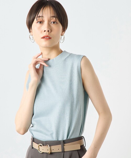 NOLLEY’S Sophi（ノーリーズソフィ）の「《手洗い可能》《アンサンブル対応》ウール混ラメノースリーブプルオーバーニット（ニット/セーター・レディース・キャメル/グレー/サックスブルー/サーモンピンク・36/38）」の15枚目の写真