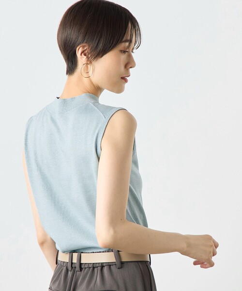 NOLLEY’S Sophi（ノーリーズソフィ）の「《手洗い可能》《アンサンブル対応》ウール混ラメノースリーブプルオーバーニット（ニット/セーター・レディース・キャメル/グレー/サックスブルー/サーモンピンク・36/38）」の18枚目の写真