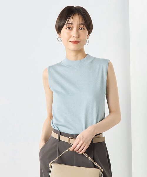 NOLLEY’S Sophi（ノーリーズソフィ）の「《手洗い可能》《アンサンブル対応》ウール混ラメノースリーブプルオーバーニット（ニット/セーター・レディース・キャメル/グレー/サックスブルー/サーモンピンク・36/38）」の19枚目の写真