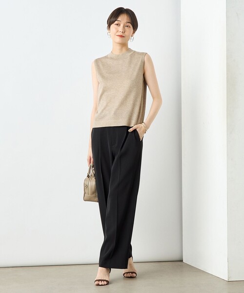 NOLLEY’S Sophi（ノーリーズソフィ）の「《手洗い可能》《アンサンブル対応》ウール混ラメノースリーブプルオーバーニット（ニット/セーター・レディース・キャメル/グレー/サックスブルー/サーモンピンク・36/38）」の20枚目の写真