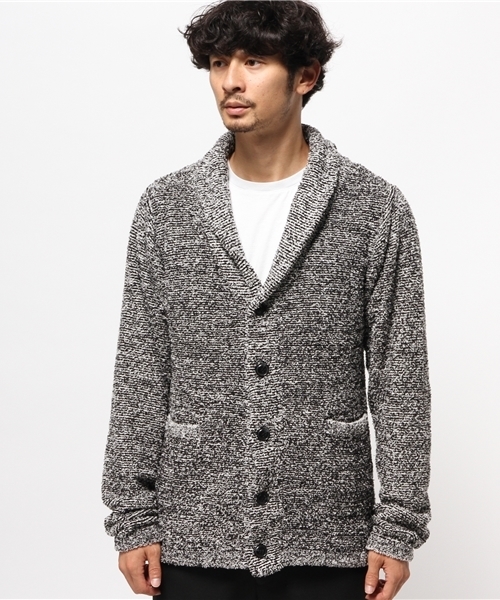 VENCEEXCHANGE（ヴァンスエクスチェンジ）の「ボアモール ショールカーディガン（カーディガン/ボレロ・メンズ・オフホワイト/シルバー/ネイビー/ブルー・LARGE/MEDIUM）」の5枚目の写真