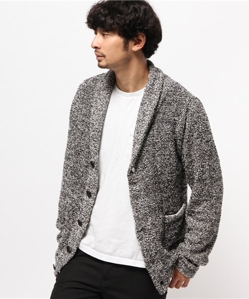 VENCEEXCHANGE（ヴァンスエクスチェンジ）の「ボアモール ショールカーディガン（カーディガン/ボレロ・メンズ・オフホワイト/シルバー/ネイビー/ブルー・LARGE/MEDIUM）」の11枚目の写真