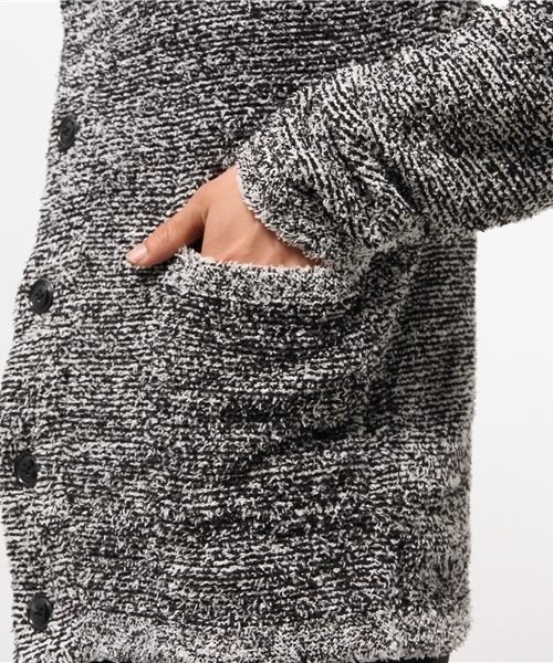 VENCEEXCHANGE（ヴァンスエクスチェンジ）の「ボアモール ショールカーディガン（カーディガン/ボレロ・メンズ・オフホワイト/シルバー/ネイビー/ブルー・LARGE/MEDIUM）」の14枚目の写真