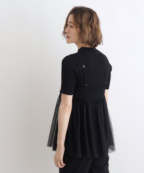 grove（グローブ）の「◆チュールキャミ×リブニットセット（その他トップス・レディース・ブラック/ナチュラル/ブルー・03/02/01/05/04）」の7枚目の写真