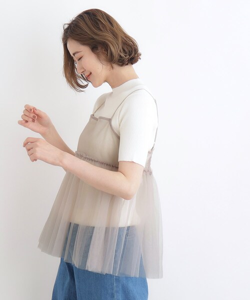 grove（グローブ）の「◆チュールキャミ×リブニットセット（その他トップス・レディース・ブラック/ナチュラル/ブルー・03/02/01/05/04）」の19枚目の写真