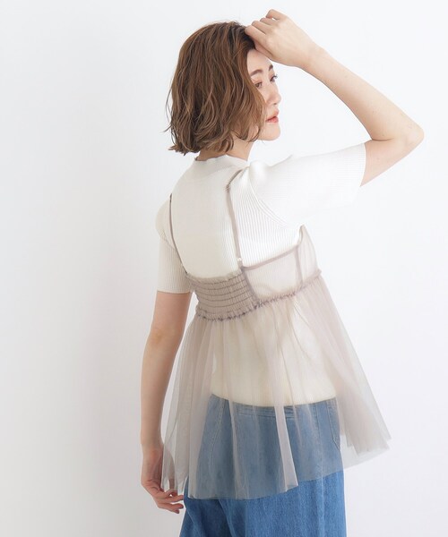 grove（グローブ）の「◆チュールキャミ×リブニットセット（その他トップス・レディース・ブラック/ナチュラル/ブルー・03/02/01/05/04）」の20枚目の写真