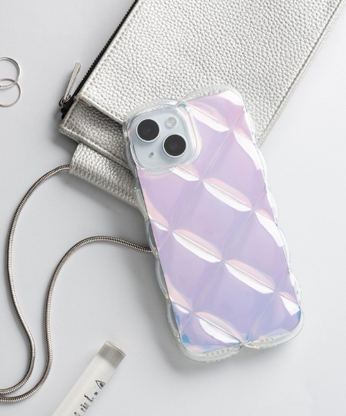 iPhone 16/16 Pro/15/14/13専用 ULTRA FINE クリアキルティング ケース