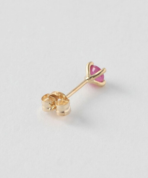 TOILE＞RUBY STUD EARRING/シングルピアス（ピアス（片耳用
