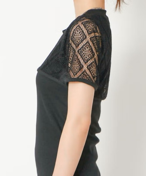 GORGE(ゴージ)の「タンクワンピース+メッシュプルオーバー(Tシャツ/カットソー・レディース・ブラック/モカ・F)」の8枚目の写真