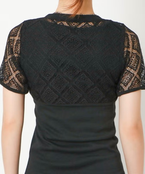 GORGE(ゴージ)の「タンクワンピース+メッシュプルオーバー(Tシャツ/カットソー・レディース・ブラック/モカ・F)」の9枚目の写真