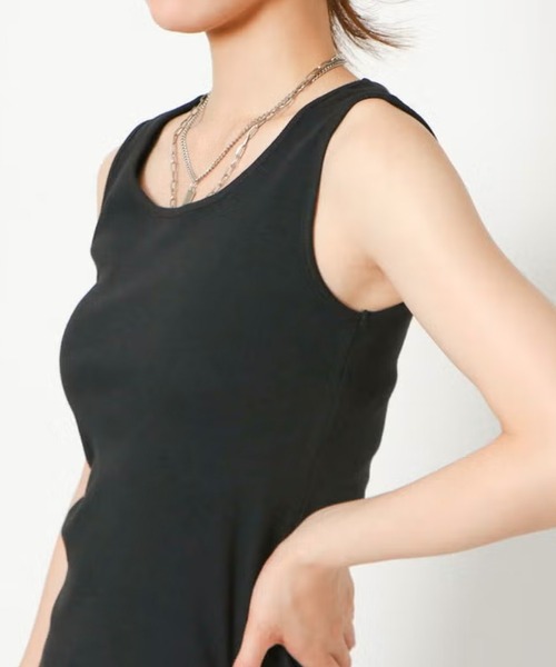 GORGE(ゴージ)の「タンクワンピース+メッシュプルオーバー(Tシャツ/カットソー・レディース・ブラック/モカ・F)」の14枚目の写真