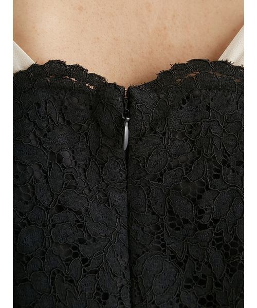 ※黒リボンタイなし　セルフォード　レースマーメイドワンピース　36 CELFORD セルフォード レースマーメイドワンピースドレス