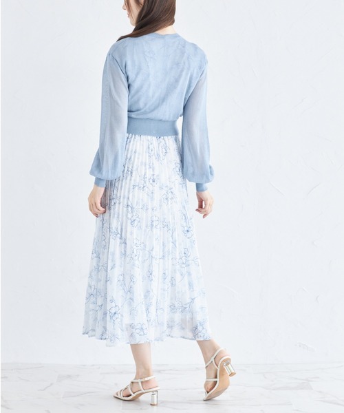 tocco closet(トッコ クローゼット)の「多種ビジュー釦シアーラメカーディガン(カーディガン/ボレロ・レディース・ピンク/グレイッシュブルー/オフホワイト・M)」の19枚目の写真