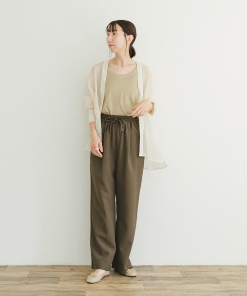 ITEMS URBANRESEARCH（アイテムズ アーバンリサーチ）の「Vネックシアーブラウス（シャツ/ブラウス・レディース・パープル/オフホワイト/ブラウン・FREE）」の9枚目の写真