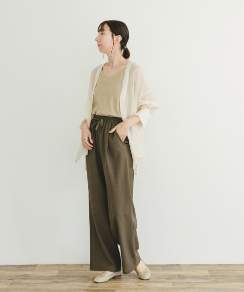 ITEMS URBANRESEARCH（アイテムズ アーバンリサーチ）の「Vネックシアーブラウス（シャツ/ブラウス・レディース・パープル/オフホワイト/ブラウン・FREE）」の11枚目の写真