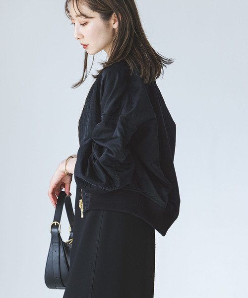 Noble（ノーブル）の「《追加》ヴィンテージナイロンコンパクトMA1（MA-1・レディース・グレー/ブラック・FREE）」の18枚目の写真