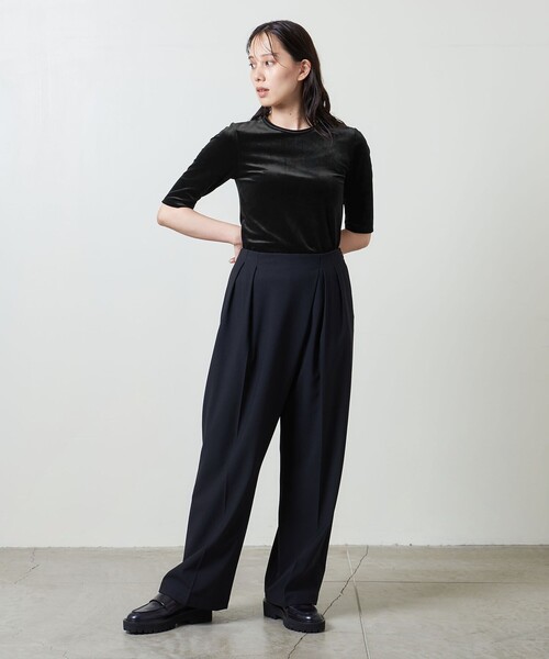 MARW UNITED ARROWS（マルゥ ユナイテッドアローズ）の「＜MARW UNITED ARROWS＞ベロア Tシャツ（Tシャツ/カットソー・レディース・ブラック/ライトグレー/ダークグレー・FREE）」の9枚目の写真