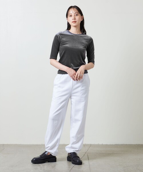 MARW UNITED ARROWS（マルゥ ユナイテッドアローズ）の「＜MARW UNITED ARROWS＞ベロア Tシャツ（Tシャツ/カットソー・レディース・ブラック/ライトグレー/ダークグレー・FREE）」の12枚目の写真